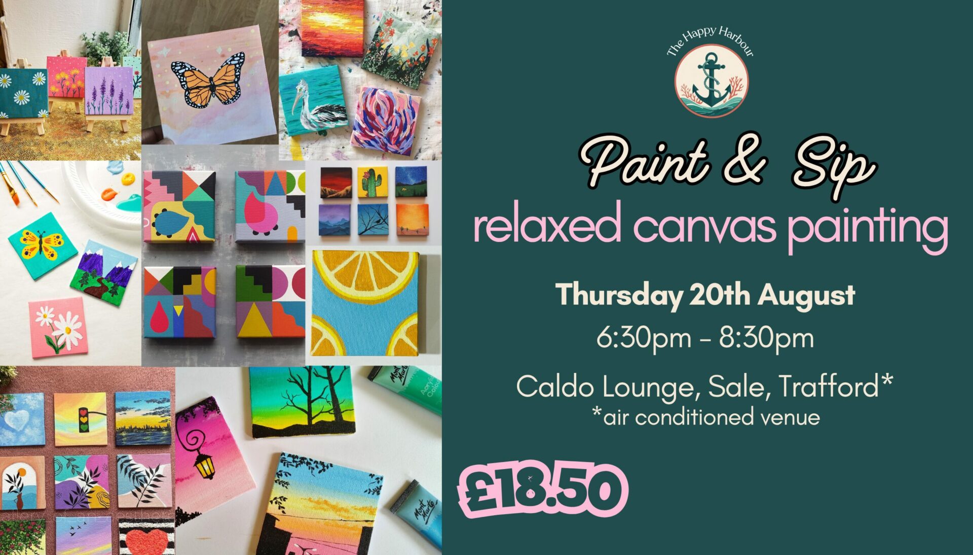 Paint & Sip: relaxed canvas painting, Sale, Manchester