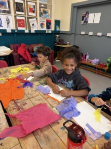 Children taking part in Little Art Lab Wolverhampton Young Artists