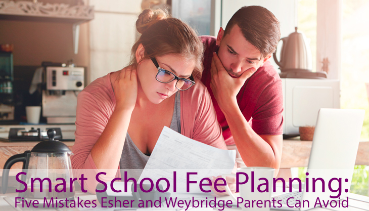 Parents Looking At Paper And A Laptop Who May Be Looking At Schools Fees And Financial Planning For Their Child