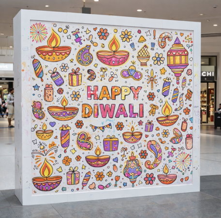 Diwali at the Highcross Rangoli Wall Concept Art